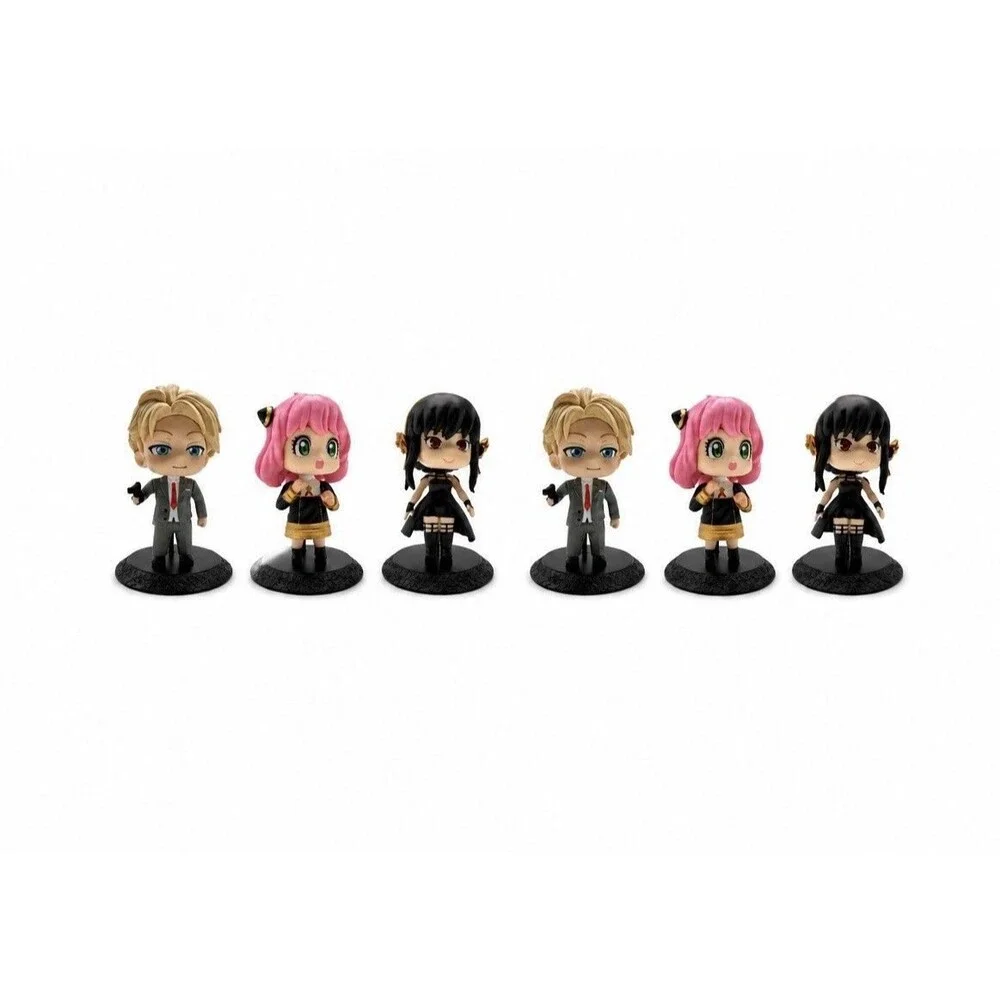 Spy × Family Chibi Forger Anime Mini Figures (6 Figs) 2 Each of Anya, Yor, Loid
